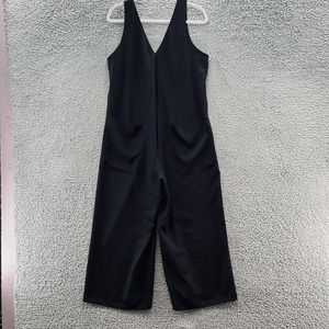 Hatch Maternity Jumpsuit Black The Alba Jumper V Neck Relaxed Pocket Tank